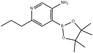 3-Amino-6-(n-propyl)pyridine-4-boronic acid pinacol ester Structure