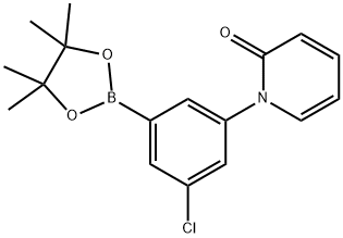 1-(3-chloro-5-(4,4,5,5-tetramethyl-1,3,2-dioxaborolan-2-yl)phenyl)pyridin-2(1H)-one 구조식 이미지