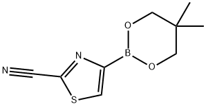 2-Cyanothiazole-4-boronic acid neopentylglycol ester Structure