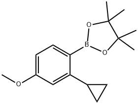 2-(2-cyclopropyl-4-methoxyphenyl)-4,4,5,5-tetramethyl-1,3,2-dioxaborolane 구조식 이미지