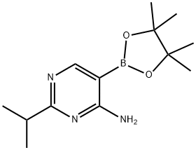 4-Amino-2-(iso-propyl)pyrimidine-5-boronic acid pinacol ester 구조식 이미지