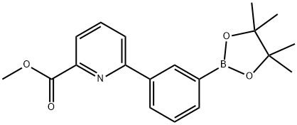 3-[6-(Methoxycarbonyl)pyridin-2-yl]phenylboronic acid pinacol ester 구조식 이미지