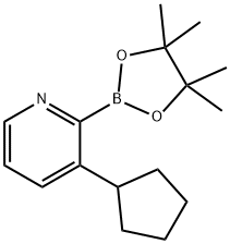 3-(Cyclopentyl)pyridine-2-boronic acid pinacol ester Structure