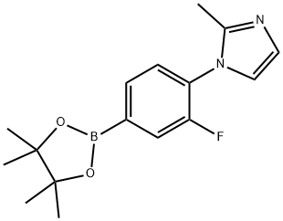 3-Fluoro-4-(2-methylimidazol-1-yl)phenylboronic acid pinacol ester Structure