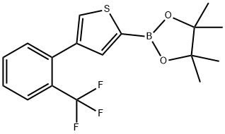 4-(2-Trifluoromethylphenyl)thiophene-2-boronic acid pinacol ester 구조식 이미지