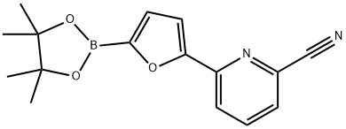 5-(6-Cyano-2-pyridyl)furan-2-boronic acid pinacol ester 구조식 이미지