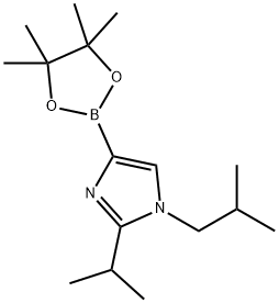 1-isobutyl-2-isopropyl-4-(4,4,5,5-tetramethyl-1,3,2-dioxaborolan-2-yl)-1H-imidazole Structure