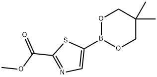 2-(Methoxycarbonyl)thiazole-5-boronic acid neopentylglycol ester 구조식 이미지