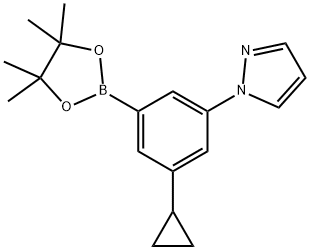 3-Cyclopropyl-5-(1H-pyrazol-1-yl)phenylboronic acid pinacol ester Structure