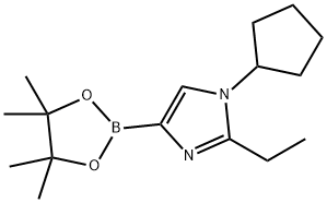 1-cyclopentyl-2-ethyl-4-(4,4,5,5-tetramethyl-1,3,2-dioxaborolan-2-yl)-1H-imidazole Structure
