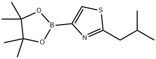 2-isobutyl-4-(4,4,5,5-tetramethyl-1,3,2-dioxaborolan-2-yl)thiazole Structure