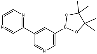 5-(Pyrazin-2-yl)pyridine-3-boronic acid pinacol ester Structure