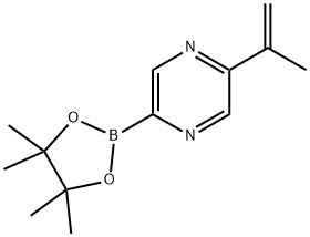 2-(prop-1-en-2-yl)-5-(4,4,5,5-tetramethyl-1,3,2-dioxaborolan-2-yl)pyrazine Structure