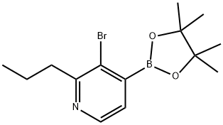 3-Bromo-2-(n-propyl)pyridine-4-boronic acid pinacol ester 구조식 이미지