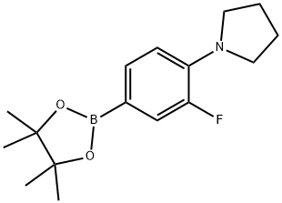 3-Fluoro-4-(pyrrolidino)phenylboronic acid pinacol ester Structure