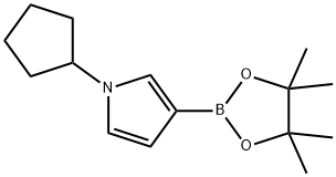 1-cyclopentyl-3-(4,4,5,5-tetramethyl-1,3,2-dioxaborolan-2-yl)-1H-pyrrole Structure