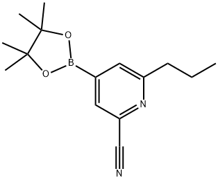 2-(n-Propyl)-6-cyanopyridine-4-boronic acid pinacol ester Structure