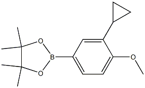 2-(3-cyclopropyl-4-methoxyphenyl)-4,4,5,5-tetramethyl-1,3,2-dioxaborolane 구조식 이미지
