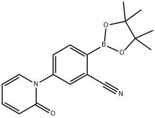 2-Cyano-4-(1H-pyridin-2-one)phenylboronic acid pinacol ester 구조식 이미지