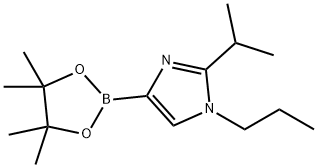 2-isopropyl-1-propyl-4-(4,4,5,5-tetramethyl-1,3,2-dioxaborolan-2-yl)-1H-imidazole 구조식 이미지