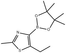 2-Methyl-5-ethylthiazole-4-boronic acid pinacol ester 구조식 이미지