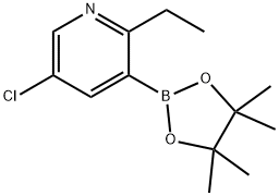 2-Ethyl-5-chloropyridine-3-boronic acid pinacol ester 구조식 이미지