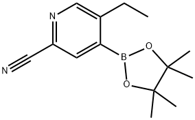 5-Ethyl-2-cyanopyridine-4-boronic acid pinacol ester 구조식 이미지