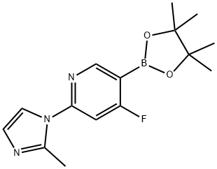 4-Fluoro-2-(2-methylimidazol-1-yl)pyridine-5-boronic acid pinacol ester 구조식 이미지