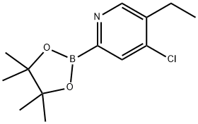 4-Chloro-5-ethylpyridine-2-boronic acid pinacol ester 구조식 이미지