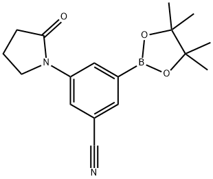 1-[3-(TETRAMETHYL-1,3,2-DIOXABOROLAN-2-YL)-5-CYANOPHENYL]PYRROLIDIN-2-ONE Structure