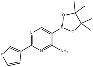 4-Amino-2-(3-thienyl)pyrimidine-5-boronic acid pinacol ester Structure