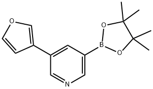 5-(3-Furyl)pyridine-3-boronic acid pinacol ester 구조식 이미지