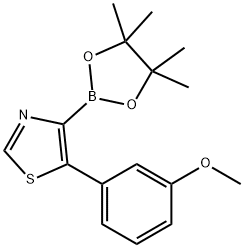 5-(3-Methoxyphenyl)thiazole-4-boronic acid pinacol ester 구조식 이미지