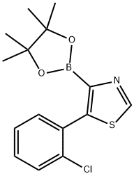 5-(2-Chlorophenyl)thiazole-4-boronic acid pinacol ester 구조식 이미지