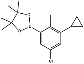 3-Chloro-5-cyclopropyl-6-methylphenylboronic acid pinacol ester Structure