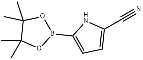 5-(4,4,5,5-tetramethyl-1,3,2-dioxaborolan-2-yl)-1H-pyrrole-2-carbonitrile 구조식 이미지