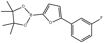 5-(3-Fluorophenyl)furan-2-boronic acid pinacol ester 구조식 이미지
