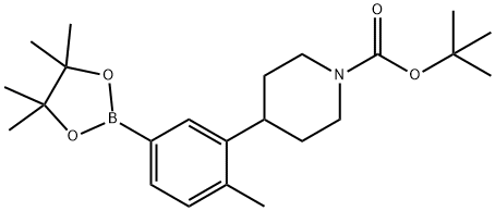 3-(N-Boc-Piperidin-4-yl)-4-methylphenylboronic acid pinacol ester Structure