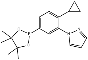 4-Cyclopropyl-3-(1H-pyrazol-1-yl)phenylboronic acid pinacol ester Structure