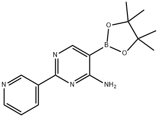 4-Amino-2-(pyridin-3-yl)pyrimidine-5-boronic acid pinacol ester 구조식 이미지