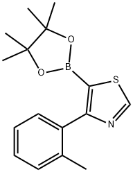 4-(2-Tolyl)thiazole-5-boronic acid pinacol ester 구조식 이미지