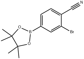 2-bromo-4-(4,4,5,5-tetramethyl-1,3,2-dioxaborolan-2-yl)benzonitrile 구조식 이미지
