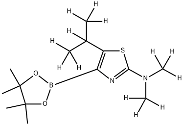 [5-(iso-Propyl)-2-dimethylamino-d13]-thiazole-4-boronic acid pinacol ester 구조식 이미지