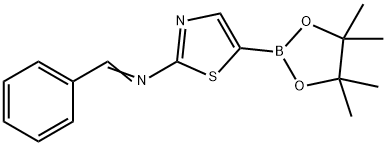 1-phenyl-N-(5-(4,4,5,5-tetramethyl-1,3,2-dioxaborolan-2-yl)thiazol-2-yl)methanimine Structure