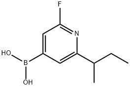 2-Fluoro-6-(sec-butyl)pyridine-4-boronic acid Structure