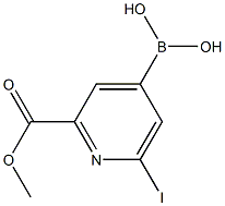 [2-(METHOXYCARBONYL)-6-IODOPYRIDIN-4-YL]BORONIC ACID 구조식 이미지