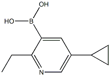 2-Ethyl-5-(cyclopropyl)pyridine-3-boronic acid Structure