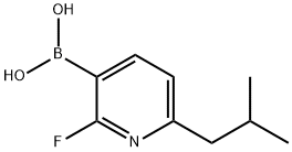 2-Fluoro-6-(iso-butyl)pyridine-3-boronic acid Structure