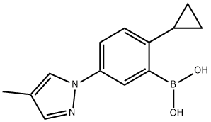 2-Cyclopropyl-5-(4-methyl-1H-pyrazol-1-yl)phenylboronic acid 구조식 이미지