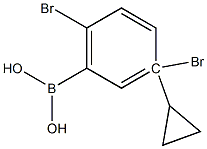 2,5-Dibromo-5-cyclopropylphenylboronic acid 구조식 이미지